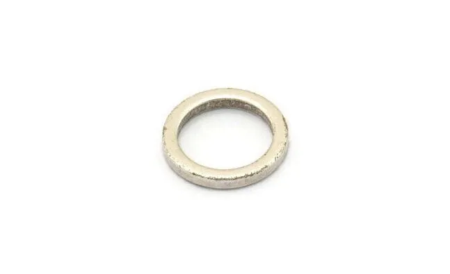 12mm Circle Connectors - 12 Antique Silver Plated Brass Circle Connectors (12x1.5mm) N0440