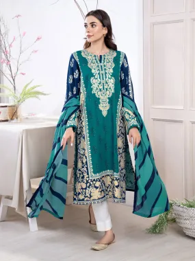 2 Piece Khaddar Suit-Paste Print(Unstitched)