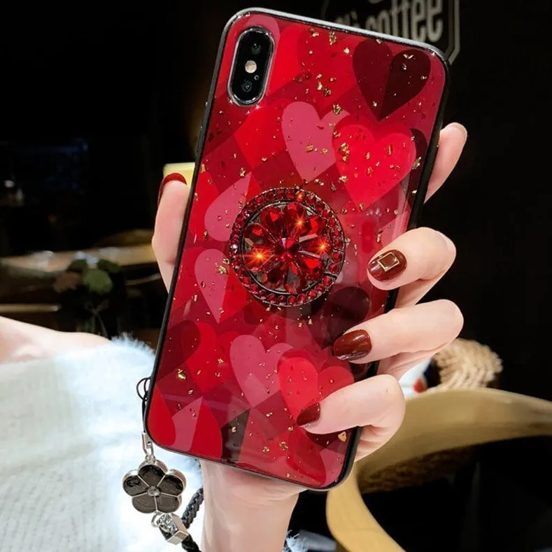 2021 Newest Luxury Diamond Case With Ring Bracket For Samsung