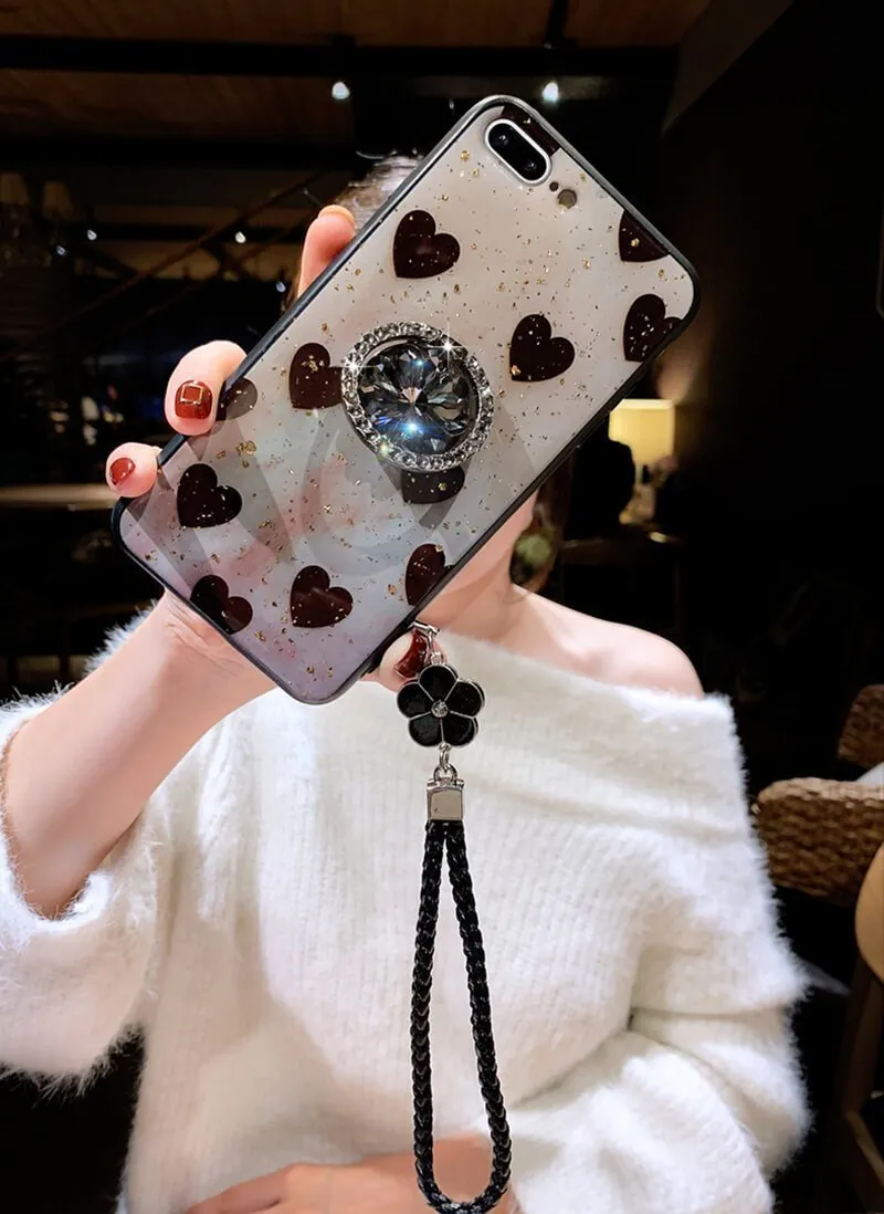 2021 Newest Luxury Diamond Case With Ring Bracket For Samsung