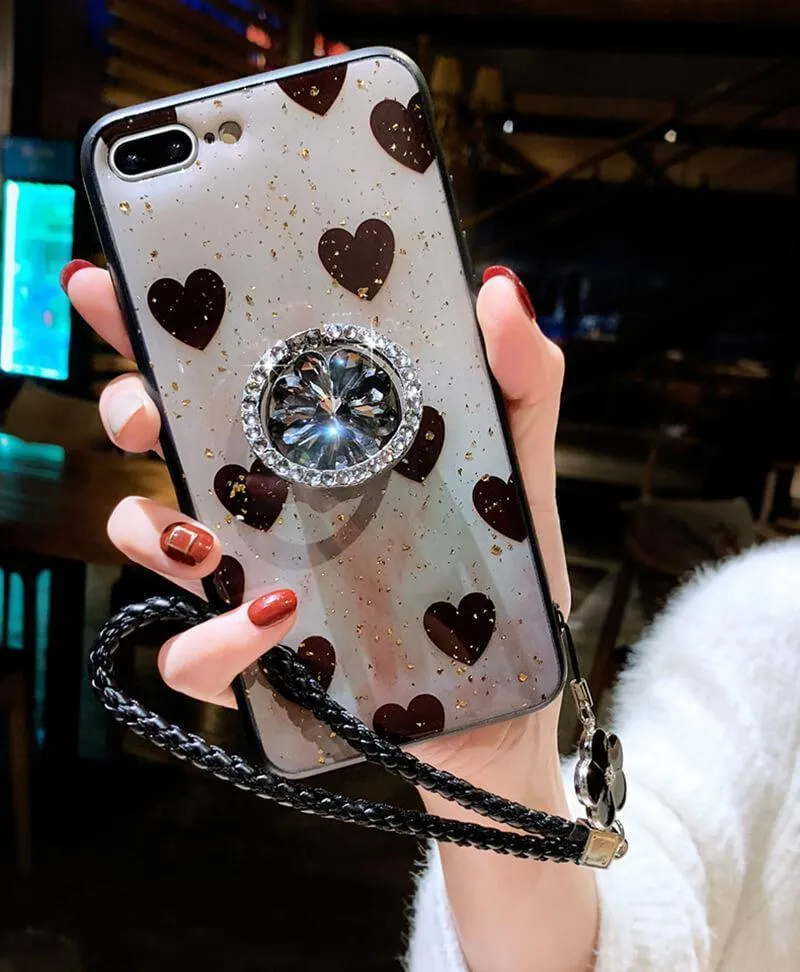 2021 Newest Luxury Diamond Case With Ring Bracket For Samsung