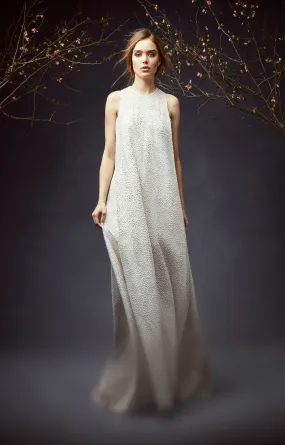 A Line Gown with Sheer Underlay