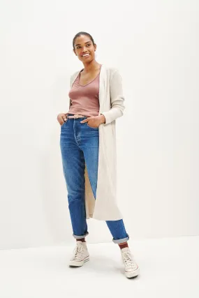 Atlas Linen Rib Cardigan - Linen