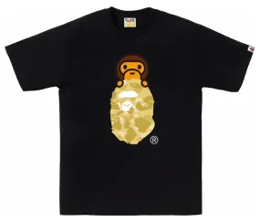 BAPE Color Camo Milo On Ape Head Tee Black/Yellow