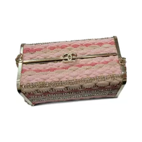 Box Minaudiere Shoulder Bag GHW Lambskin, Tulle, & Crystal Limited Edition