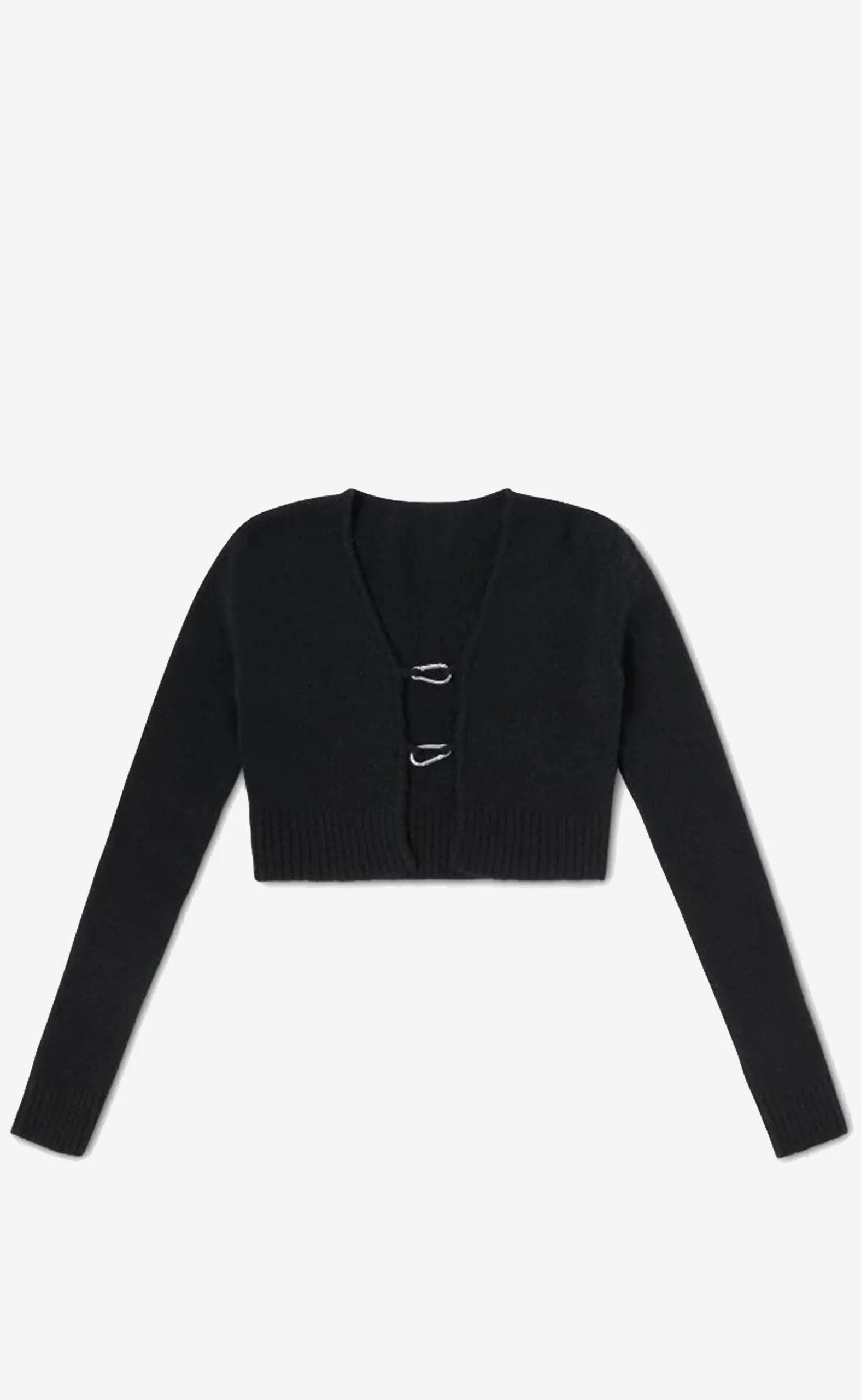 CARABINER KNIT CARDIGAN  BLACK NO COLOR