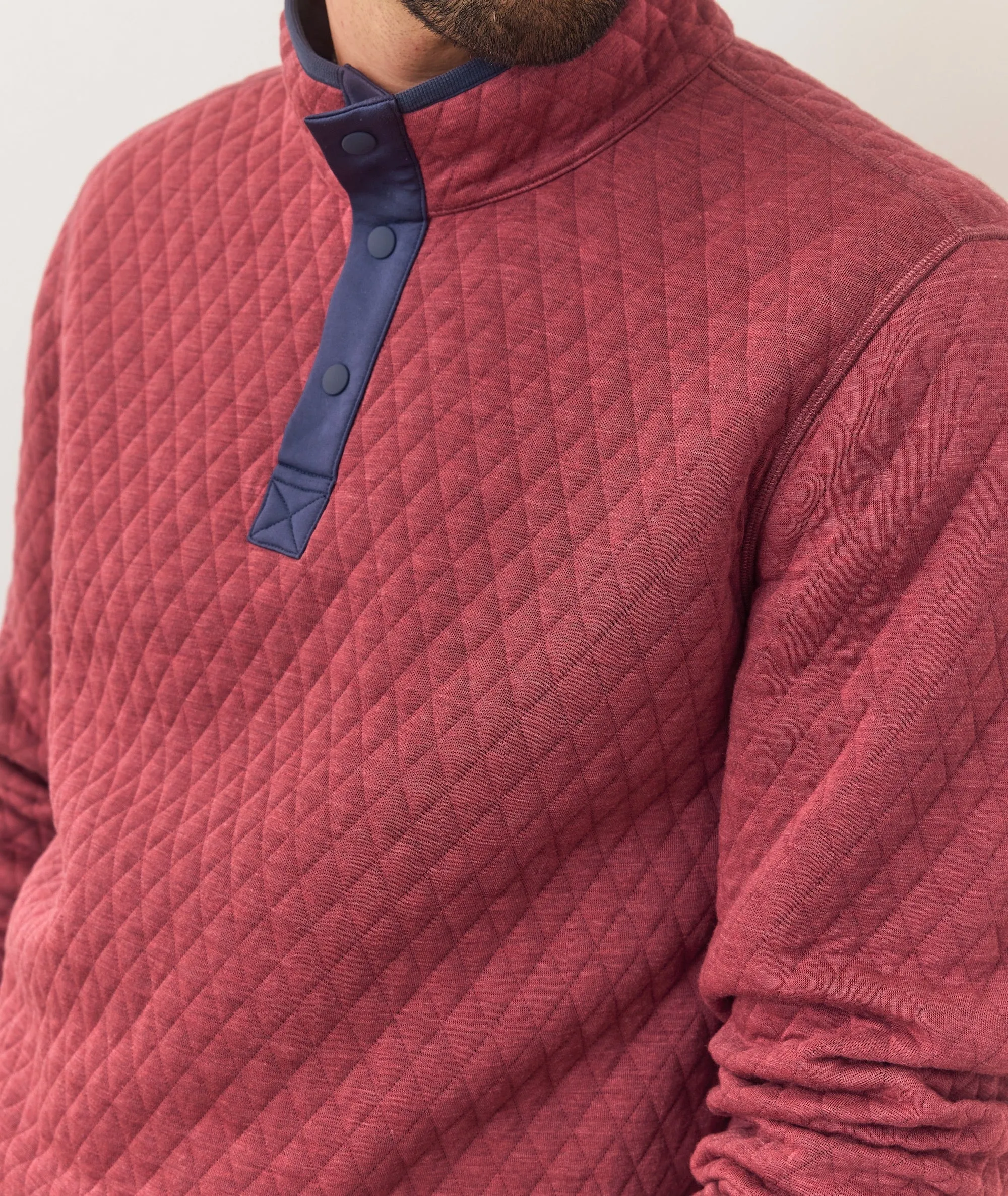 Corbet Quilted Reversible Pullover