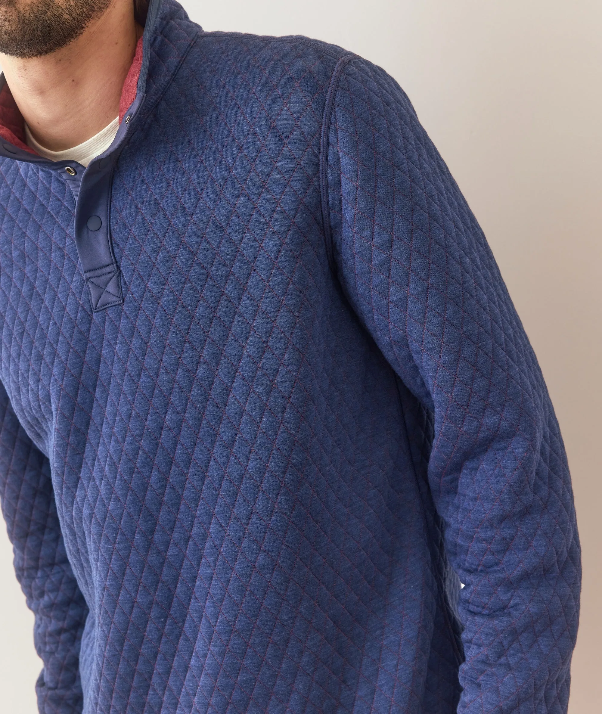 Corbet Quilted Reversible Pullover