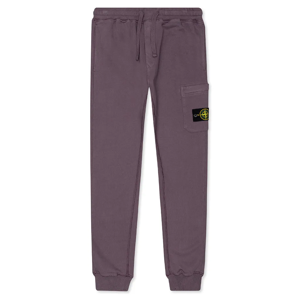 Cotton Fleece Cargo Pants - Magenta