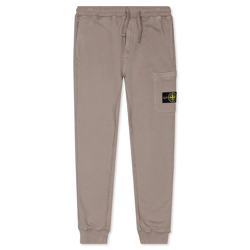 Cotton Fleece Cargo Pants - Mud