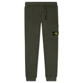 Cotton Fleece Cargo Pants - Musk