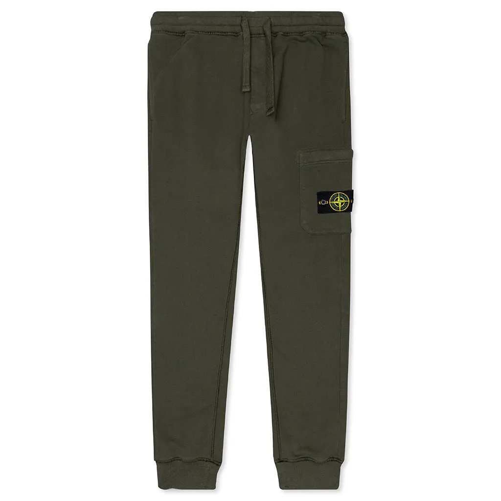 Cotton Fleece Cargo Pants - Musk