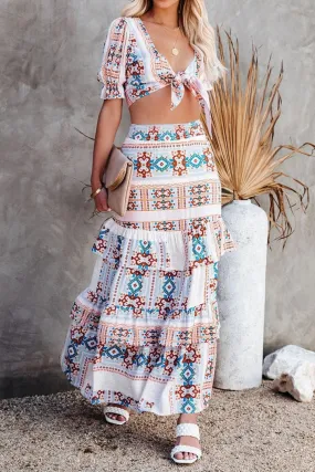 elveswallet 2 Pieces Floral Printed Summer Dress