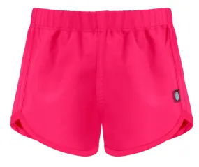 Girls UPF 50  Swim/Camp Board Short | Hot Pink w. Matching Trim