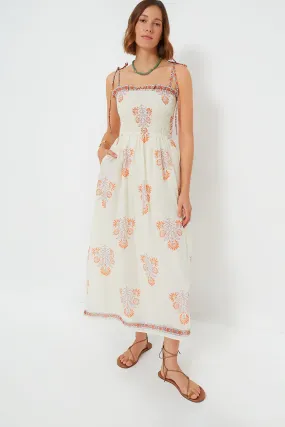 Ivory Papaya Kaia Aster Dress