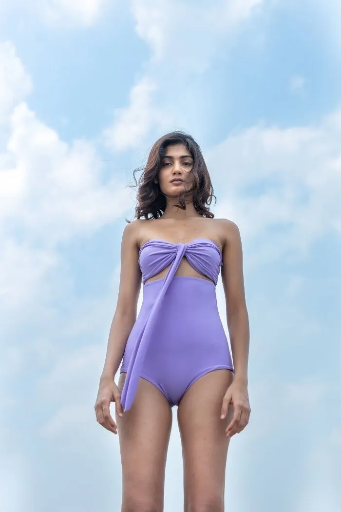 Jet-Set-Flirter Swimsuit- Lavender