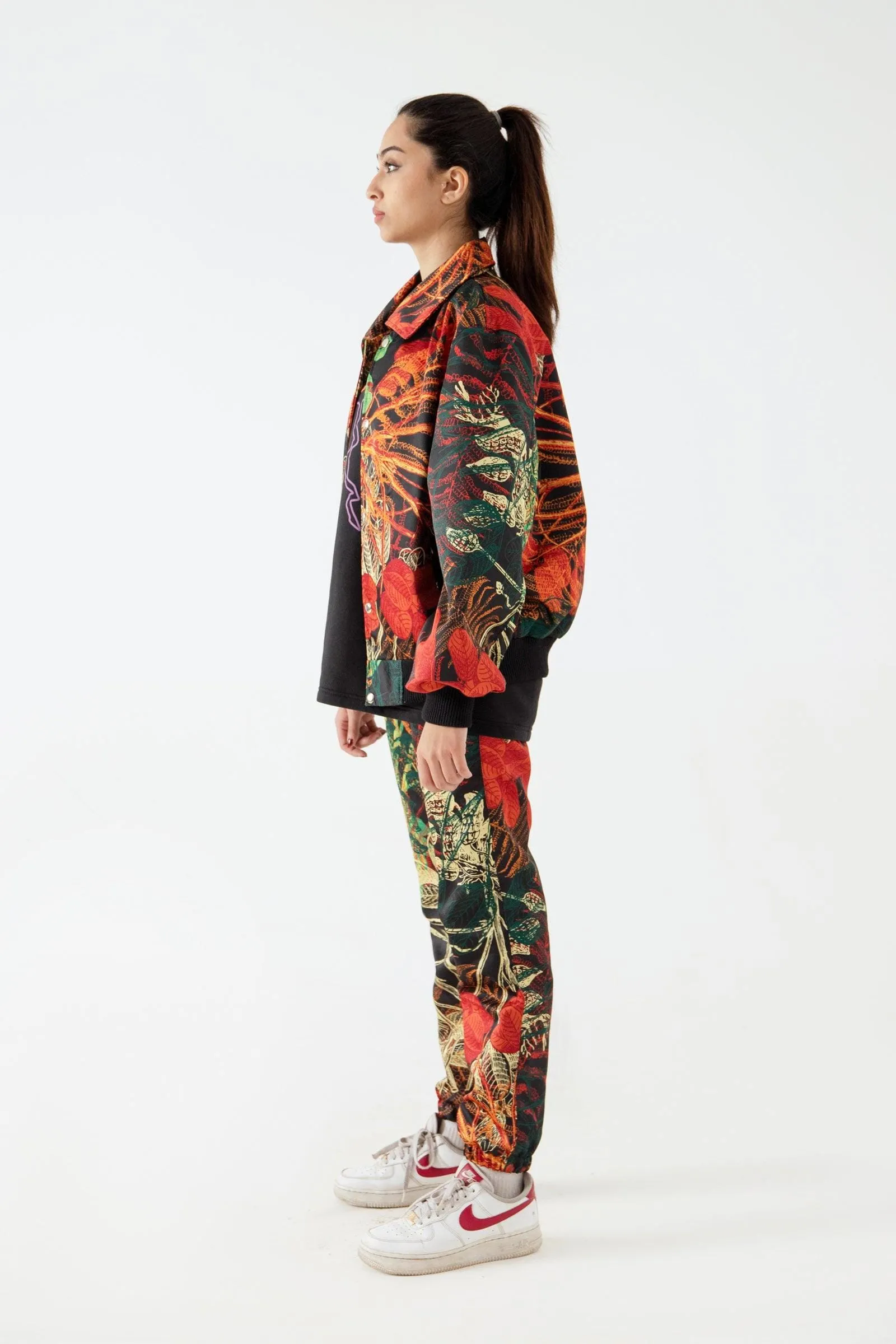 JUNGLE PRINT OVERSIZED BOMBER