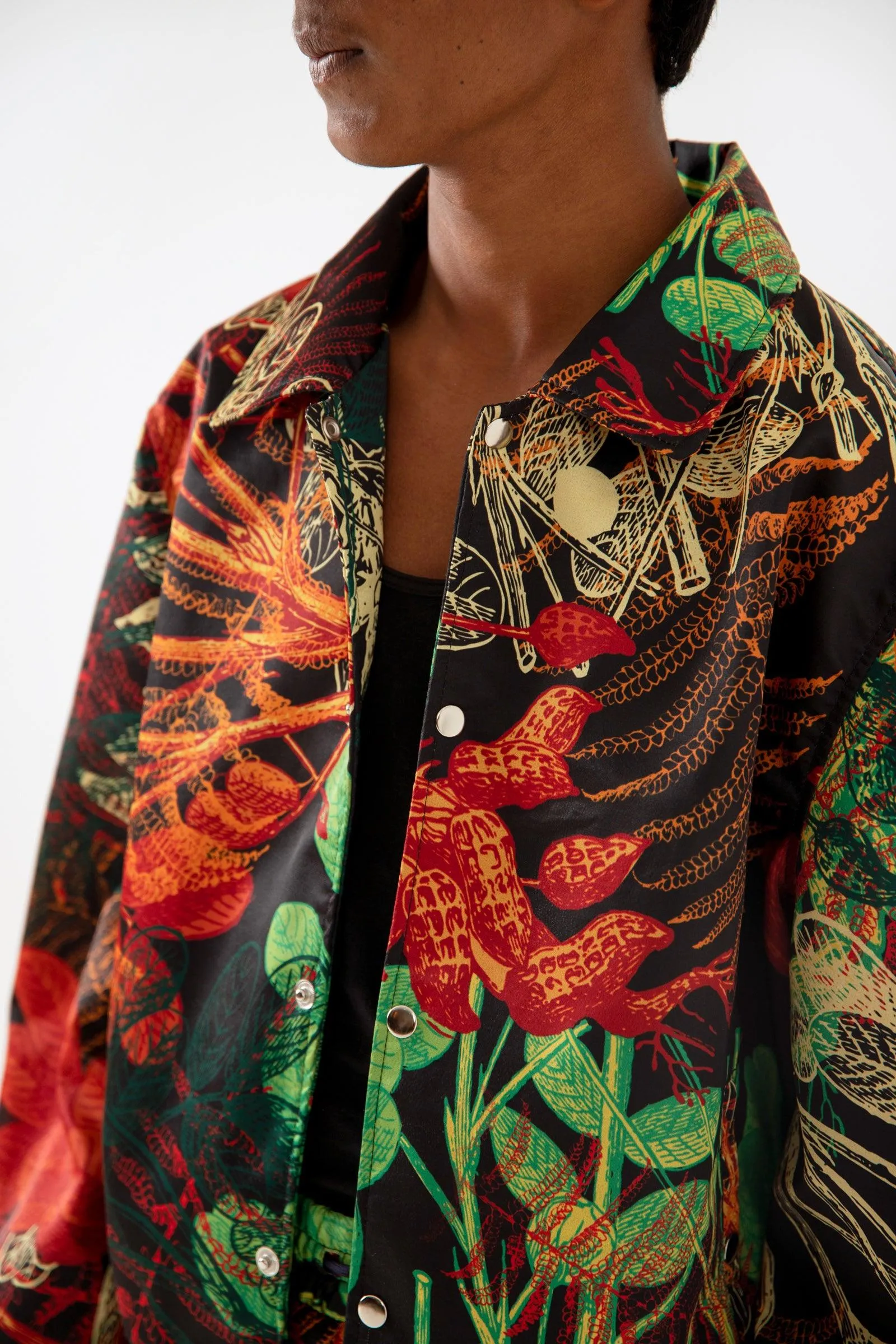 JUNGLE PRINT OVERSIZED BOMBER