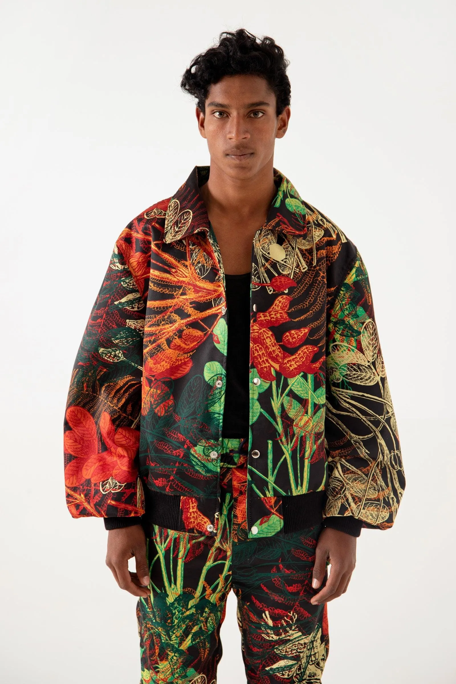 JUNGLE PRINT OVERSIZED BOMBER