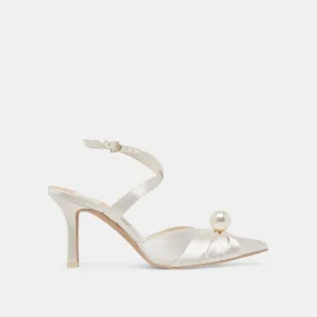 KAYSEY HEELS VANILLA SATIN