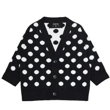 knit cardigan | polka dots