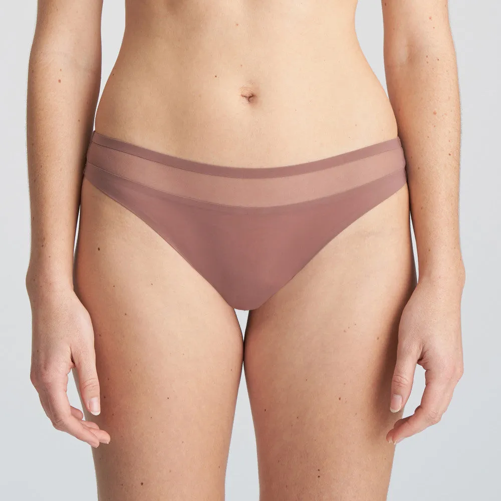 Marie Jo Louie Thong Brief 0622090 Satin Taupe