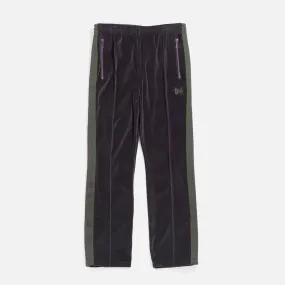 Needles Narrow Track Pant - Eggplant C/Pe Velour