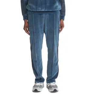 Needles Narrow Velour Track Pant Blue