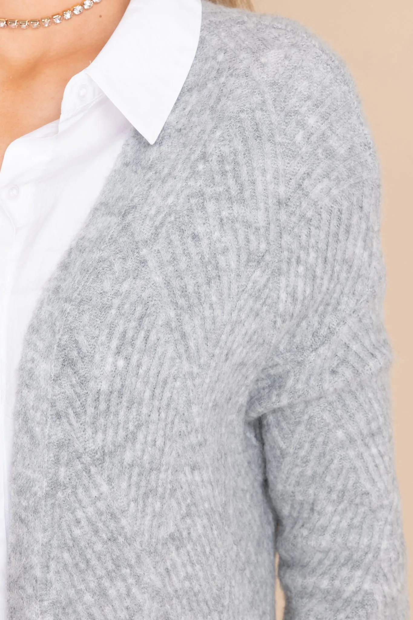 One Last Moment Grey Cardigan