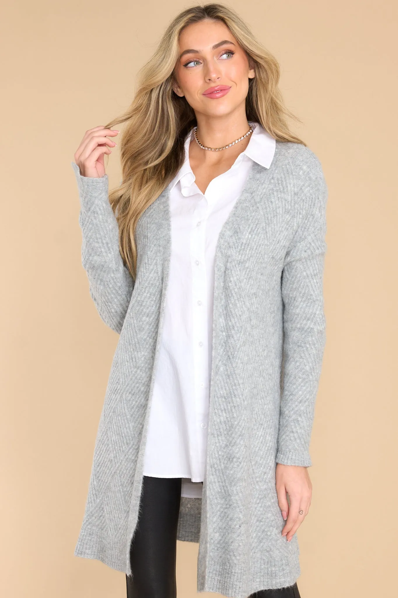 One Last Moment Grey Cardigan