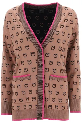 PINKO 'lama' all-over logo cardigan