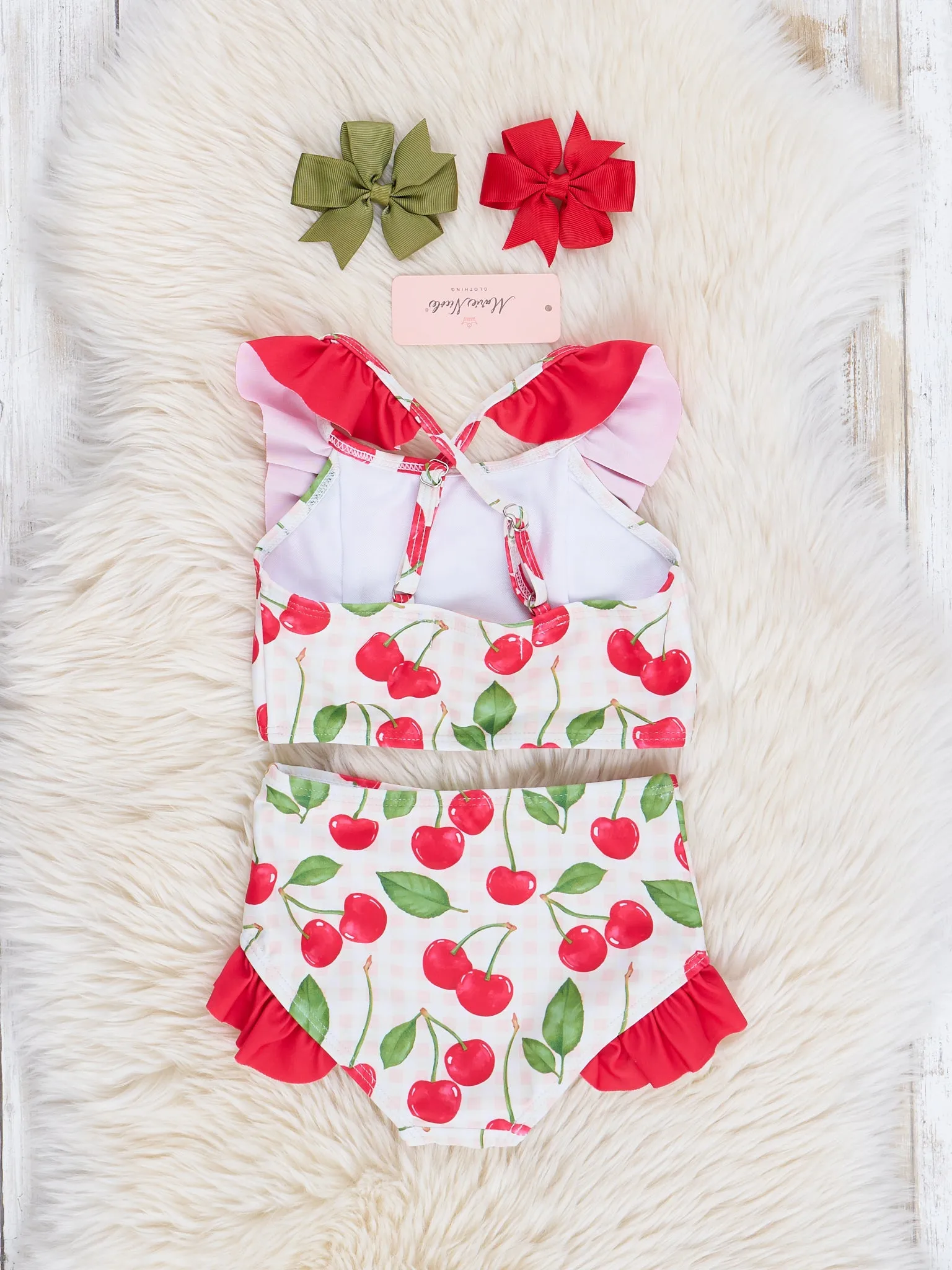 Red Ruffle Cherries Swimsuit