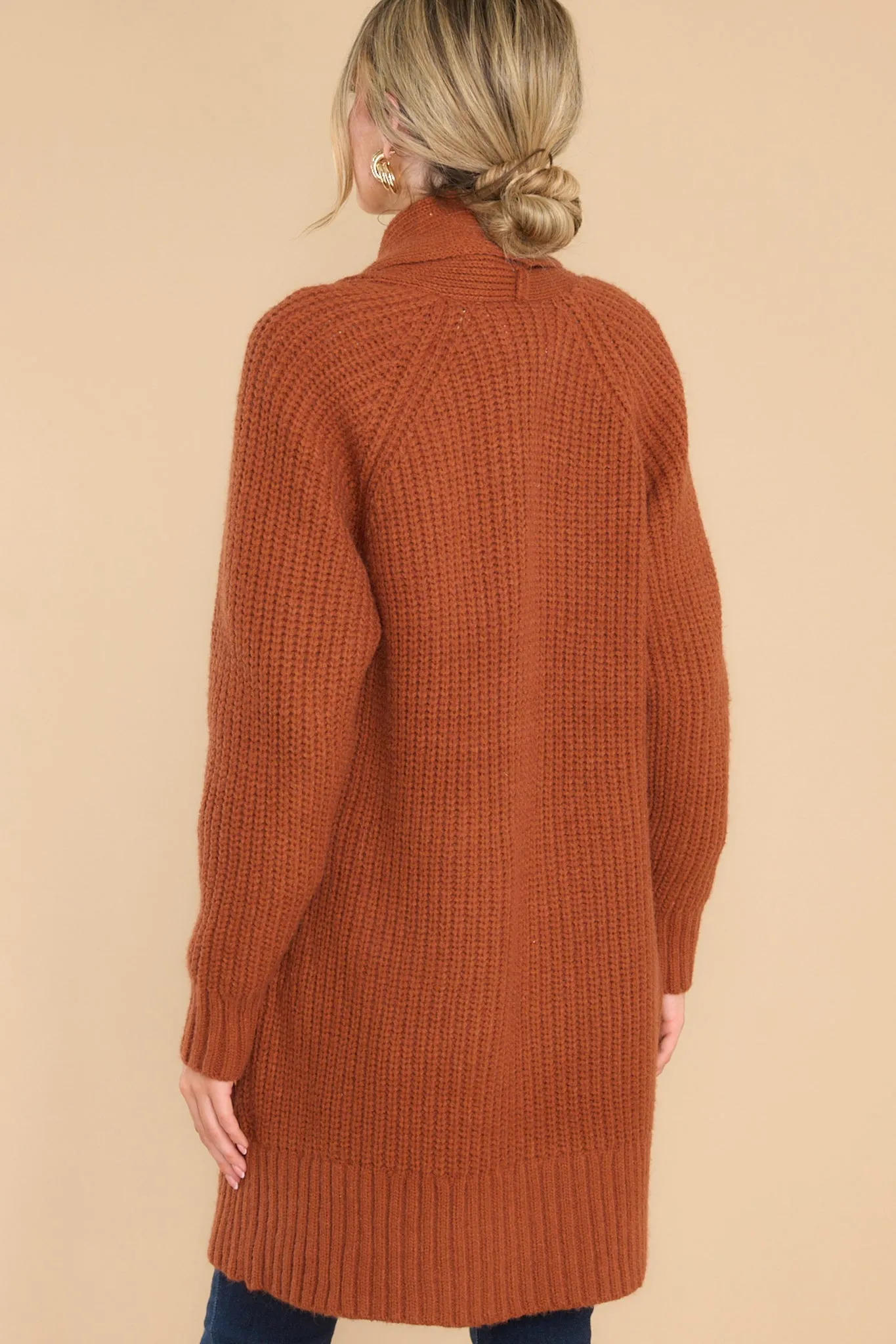 Rustic Charm Brown Cardigan