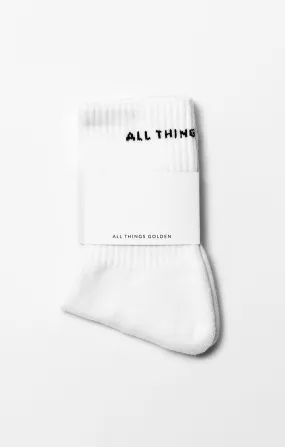 THE A.T.G CREW SOCK - WHITE